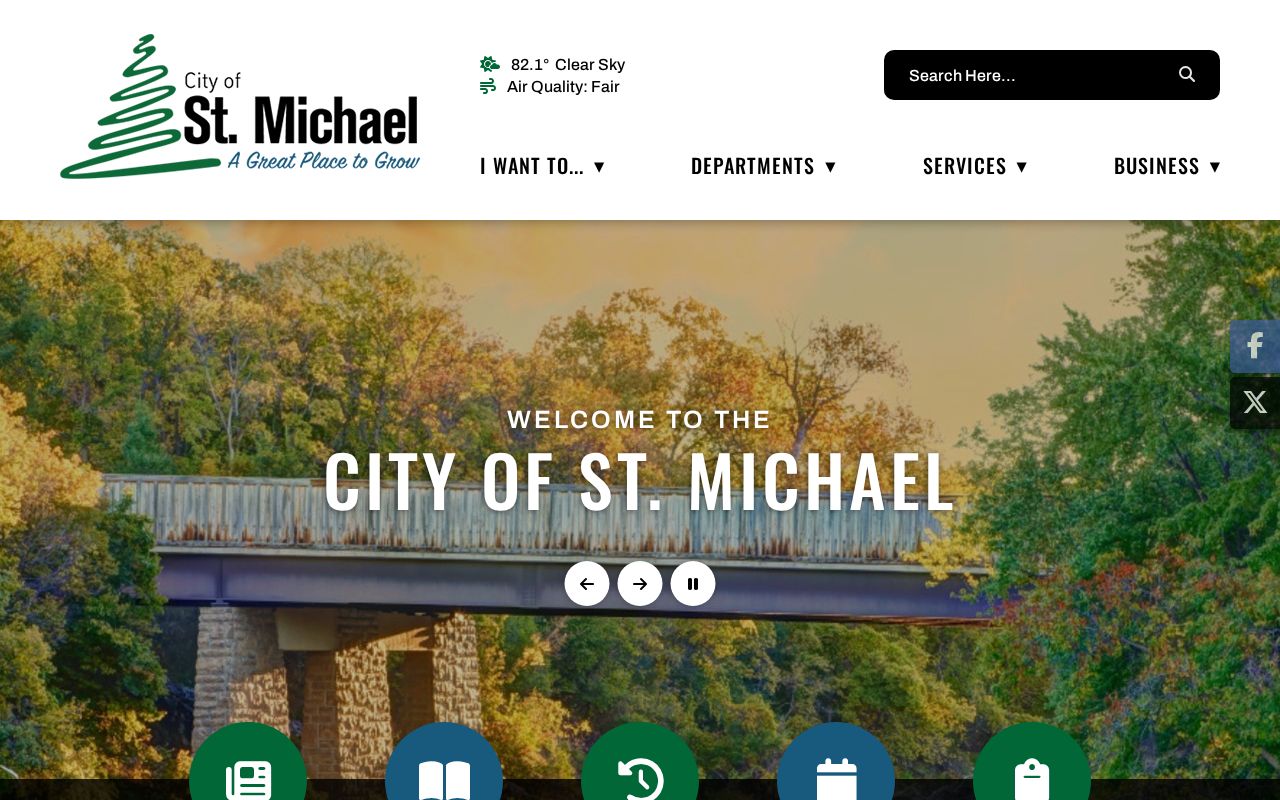 St. Michael court docket context from the official city website