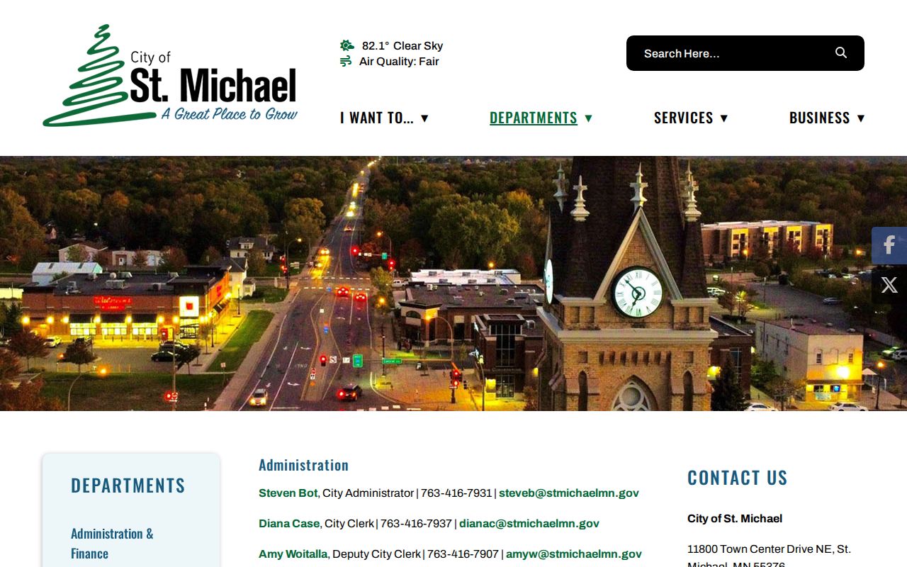St. Michael court docket context from city departments information