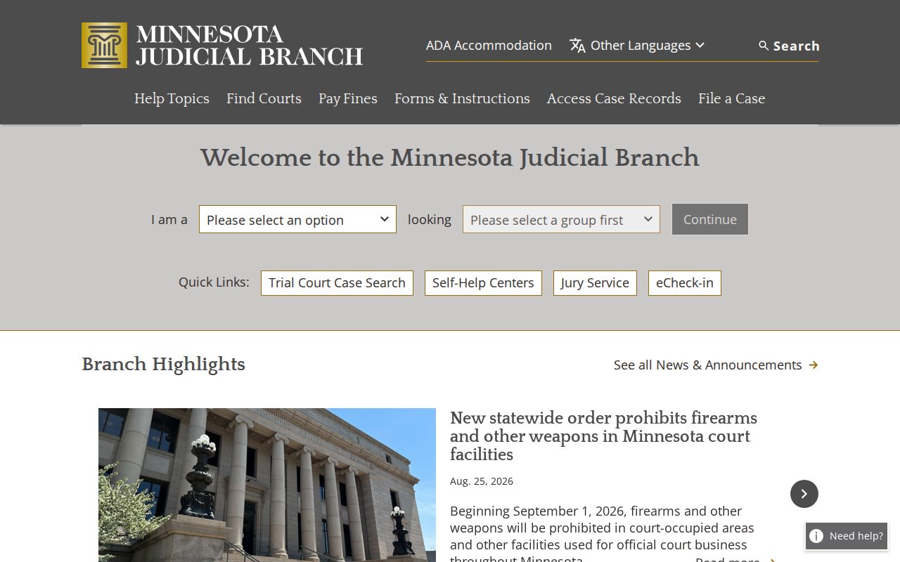 Wright County court docket public access rules