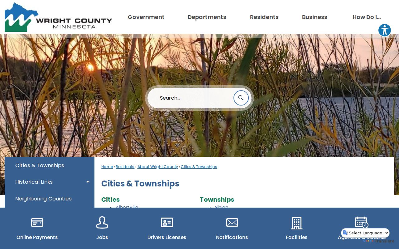 Wright County court docket cities and townships information